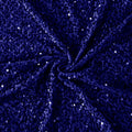 10 yards Sequin Velvet Fabric Roll - Navy Blue