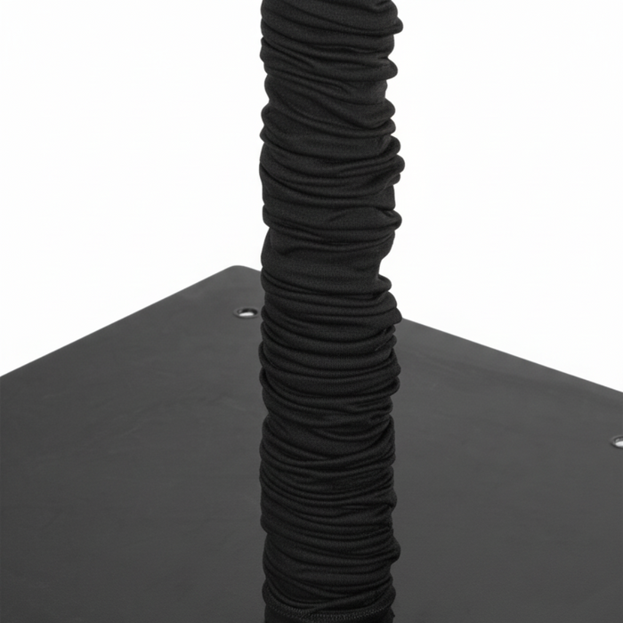Lifestyle_Detail_Black Spandex Upright Pole Cover Size: 10 ft