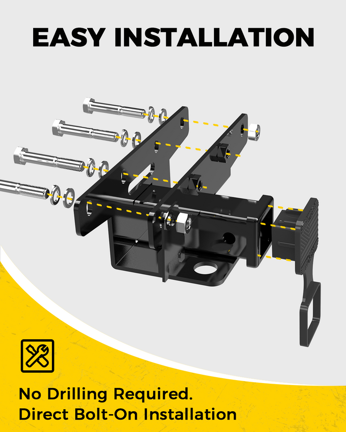 2 Inch Rear Receiver Tow Hitch for Jeep JK JL