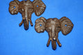 2) Rainforest Bathroom Decor Elephant Bath Towel Hooks Cast Iron,  5 inch Set of 2,  H-40