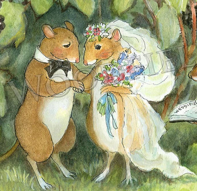 #319 - Mouse and Wife Notecard