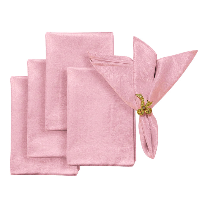 5 pcs/pk Crinkle Shimmer Napkin 20"x20" - Pink - CV Linens