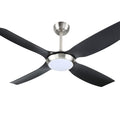 52 Inch Devanti Ceiling Fan DC Motor w/Light w/Remote - Black - Devanti
