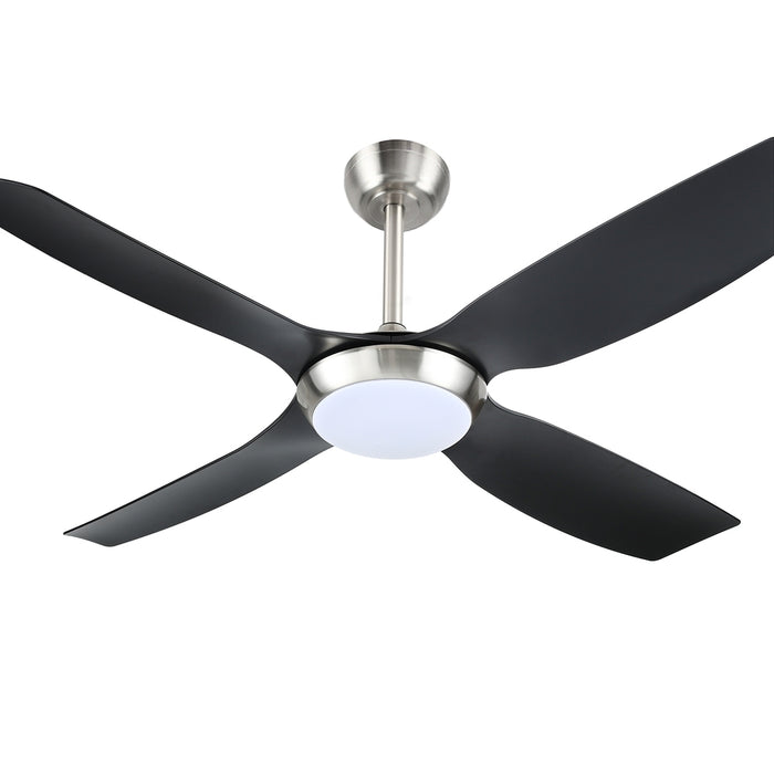 52 Inch Devanti Ceiling Fan DC Motor w/Light w/Remote - Black - Devanti
