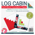 6" Log Cabin 6" Quilt Block Foundation Paper