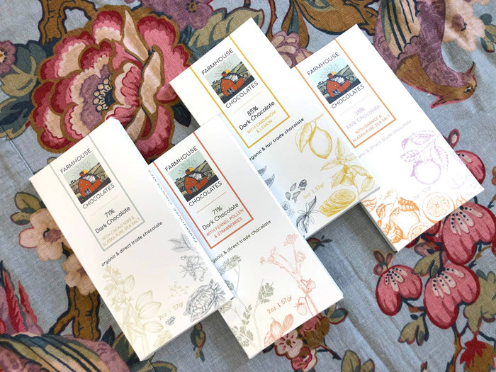 85% Organic Dark Chocolate w/ Cardamom & Lemon