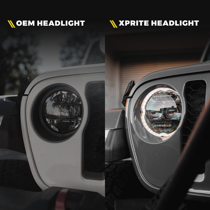 9" Halo Headlights for 2018-2024 Jeep Wrangler & 2020-2024 Gladiator