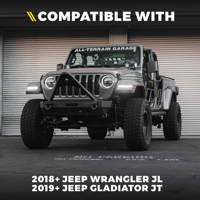 9" Halo Headlights for 2018-2024 Jeep Wrangler & 2020-2024 Gladiator
