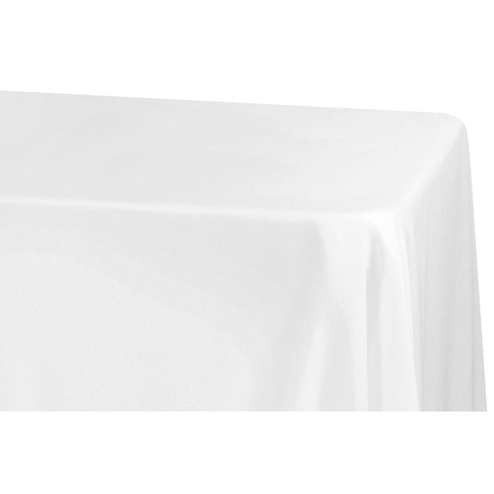 90"x132" Rectangular Oblong Polyester Tablecloth - White - CV Linens