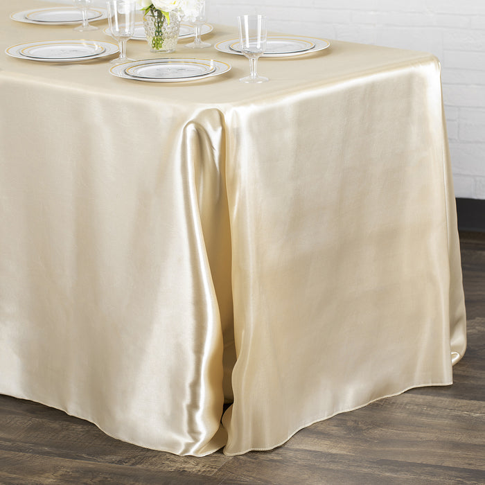 Rectangular Satin Tablecloth - Champagne