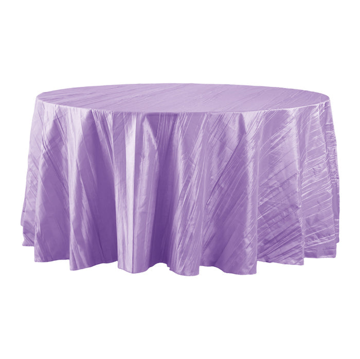 Accordion Crinkle Taffeta Round Tablecloth Lavender