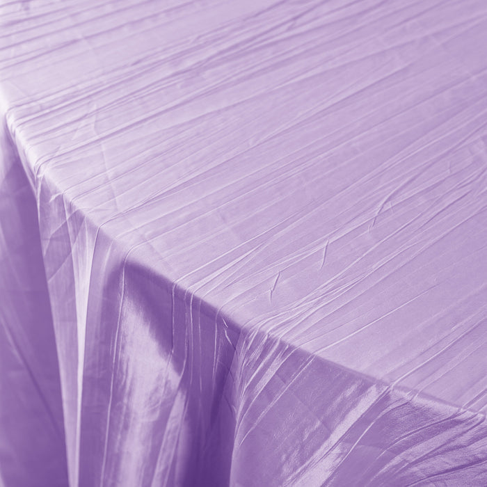 Accordion Crinkle Taffeta Round Tablecloth Lavender - CV Linens