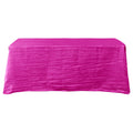 Accordion Crinkle Taffeta Rectangular Tablecloth Fuchsia full view