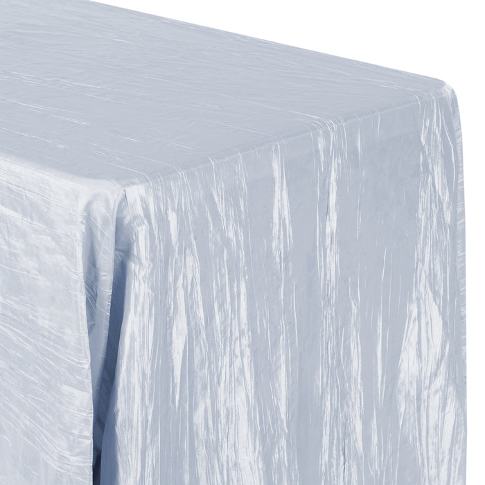 Accordion Crinkle Taffeta 90"x156" Rectangular Tablecloth - Dusty Blue - CV Linens