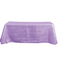 Accordion Crinkle Taffeta Rectangular Tablecloth Lavender full view