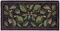 Acorns & Leaves 2x4 hooked wool accent rug lodge home decor