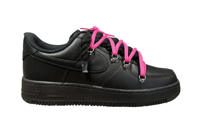 Nike Air force 1 Double Rope Laces Black Fuschia Pink NIKE Air Force 1