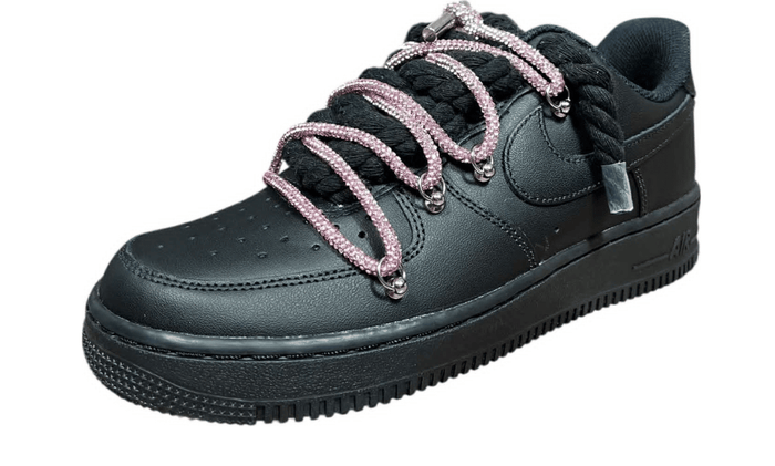 Air Force 1 Double Rope Laces Black Pink Chain NIKE Air Force 1