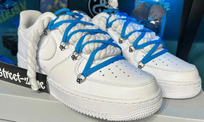 Nike Air force 1 Double Rope Laces White/Blue NIKE Air Force 1