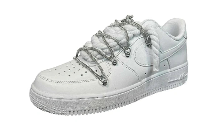 Nike Air force 1 Double Rope Laces White/Silver Chain NIKE Air Force 1