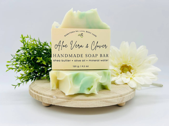 Aloe Vera Clover Handmade Soap Bar (Vegan)