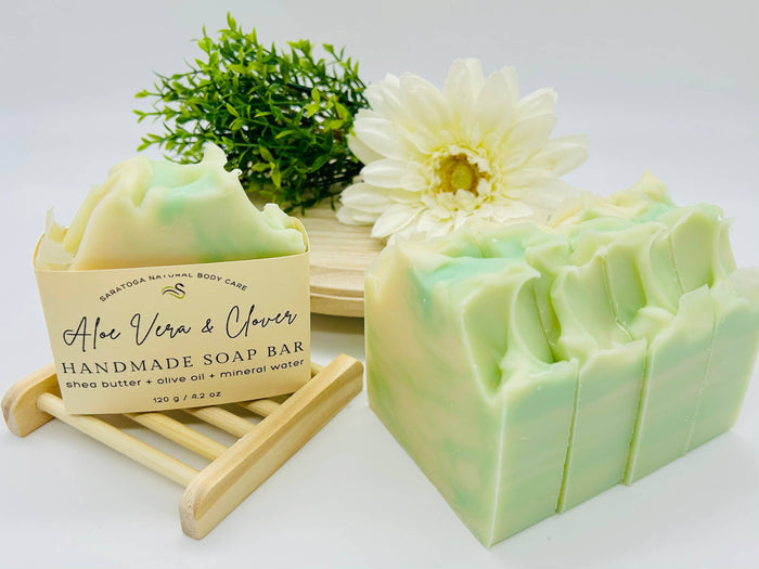 Aloe Vera Clover Handmade Soap Bar (Vegan)
