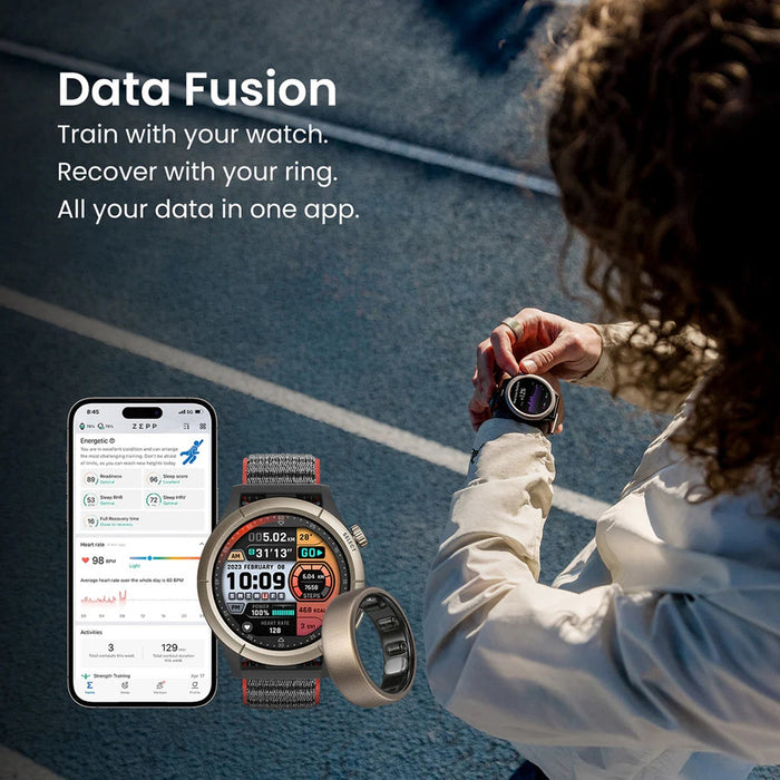 Amazfit Helio Size 8 Smart Ring - Titanium | 146-W2321GL1N from Amazfit - DID Electrical