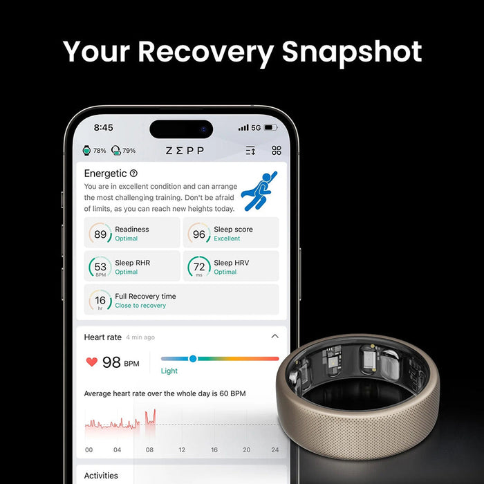 Amazfit Helio Size 8 Smart Ring - Titanium | 146-W2321GL1N from Amazfit - DID Electrical
