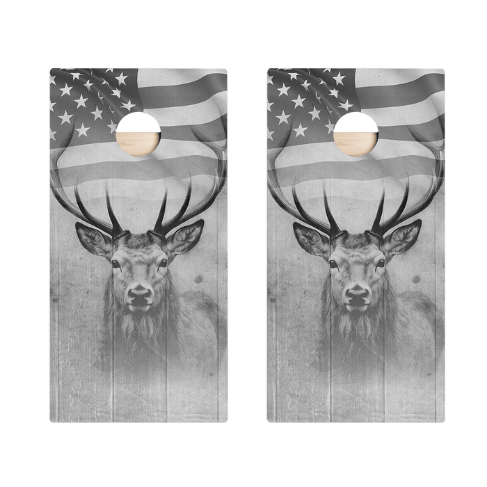 American Flag Antlers Star Cornhole Boards, - American Cornhole Association