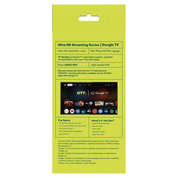 Android 4K Smart TV Stick – Black | 035325 from Android TV Stick - DID Electrical