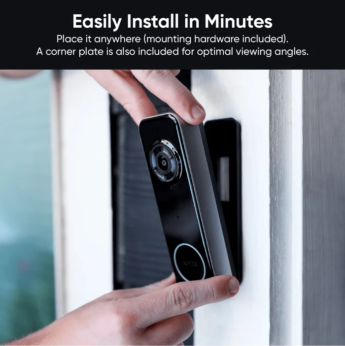 Easily install in minutes: Wyze Battery Video Doorbell.