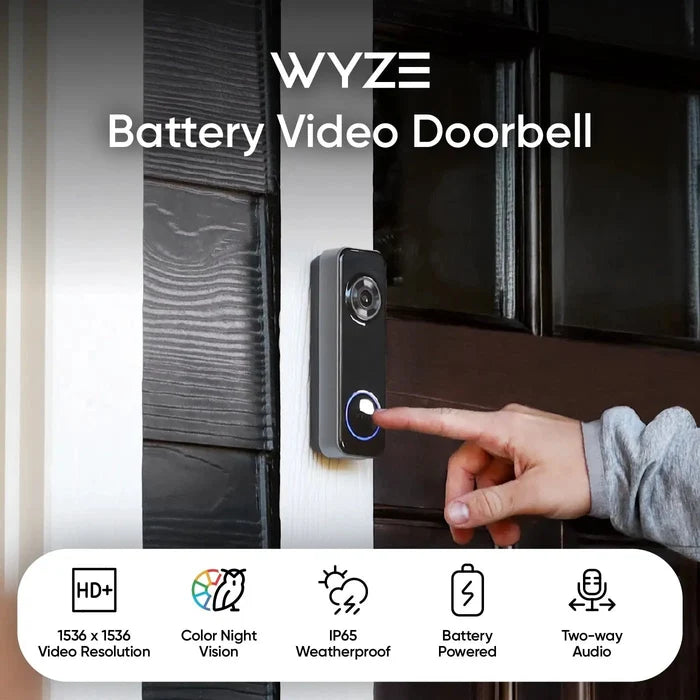 Wyze Battery Video Doorbell + Palm Lock: Secure your front porch without a cord in sight.