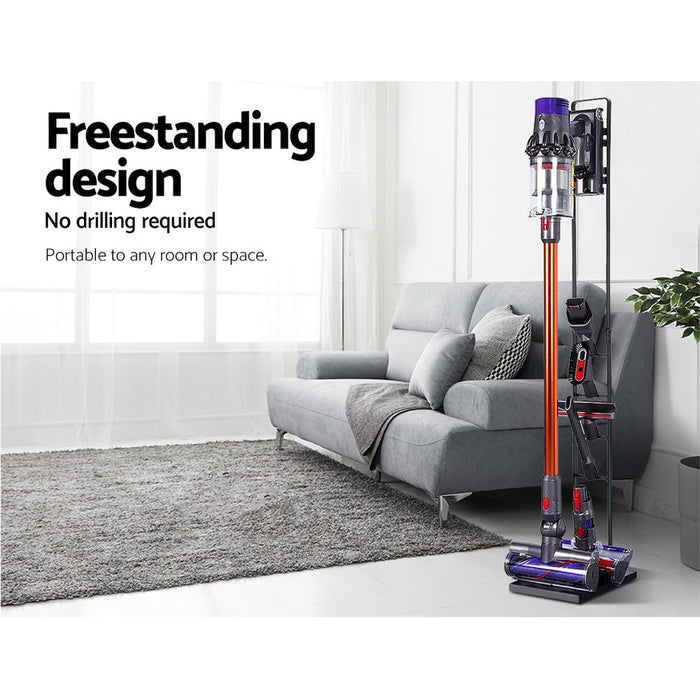 Artiss Freestanding Vacuum Stand Rack For Dyson Handheld Cleaner V6 V7 V8 V10 V11 Black - Devanti