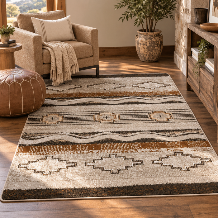 Barton Beige Southwestern Rugs
