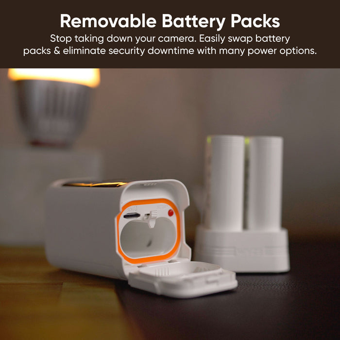 Wyze Battery Cam Pro - Removable Battery Packs - 2.5K HDR Video Resolution Wire-Free - No Hub Required - Integrated.