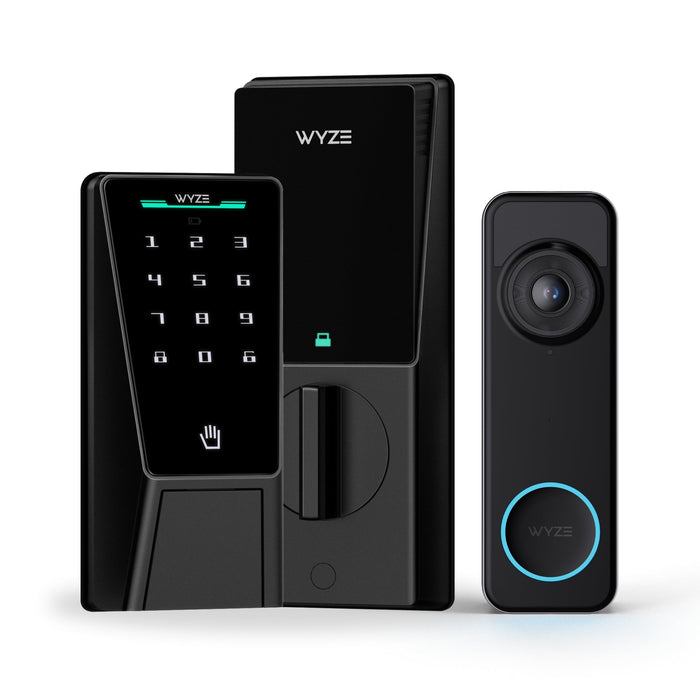 Wyze Battery Video Doorbell - Black / No Chime - Effortless, battery-powered porch protection.