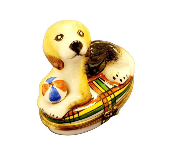 Beagle Dog Gift for Dog Lovers Limoges box, hand-painted porcelain made in France