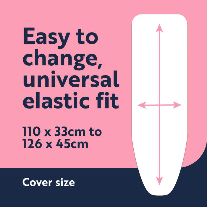 Beldray 126CM Ironing Board Cover - Grey | LA033491FEU7
