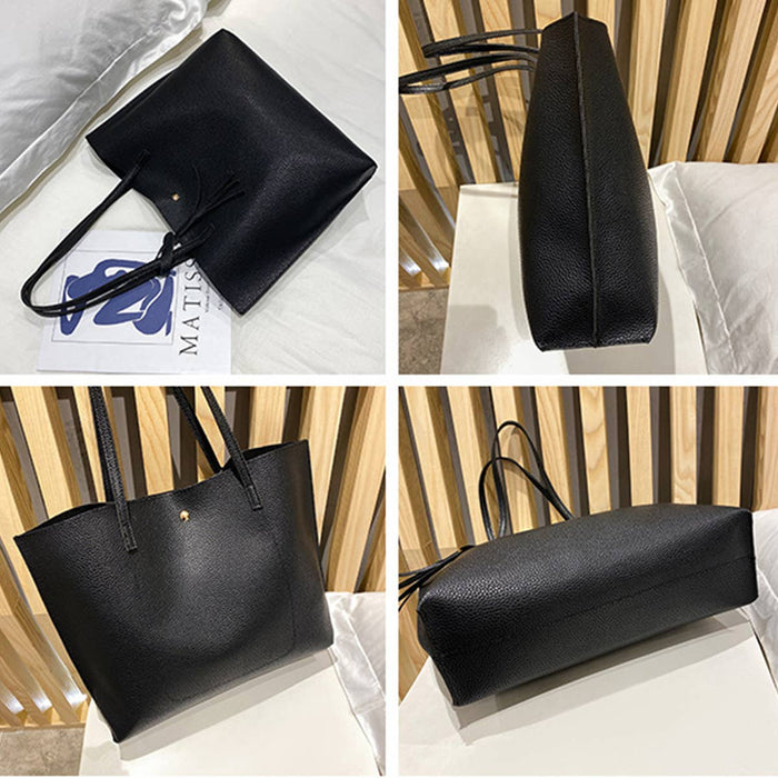 Big Capacity Tassel Tote Handbag Red