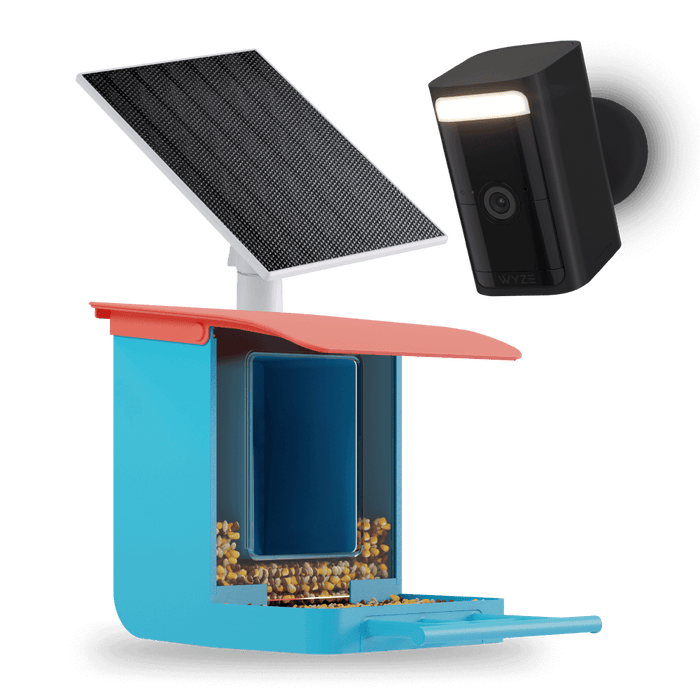 Wyze Bird Feeder Wireless Camera Bundle - Bundle includes a bird feeder, battery cam pro, and solar panel.