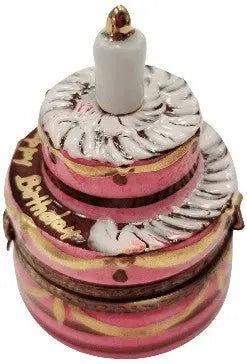 Birthday Cake Limoges box shown from another angle