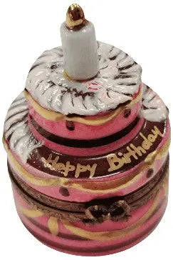 Another view of the Birthday Cake Limoges trinket box