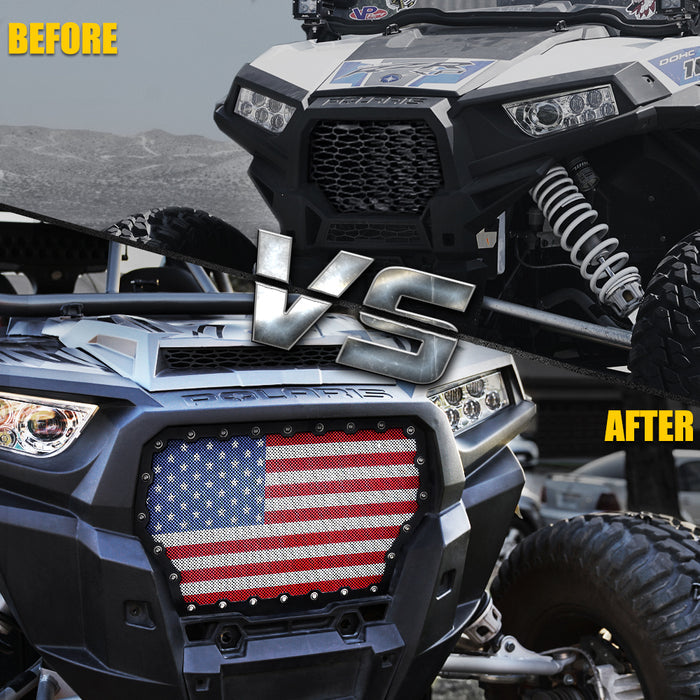 Black Steel Mesh Grille Installation