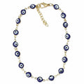 Blue Eye Gold Link Anklet