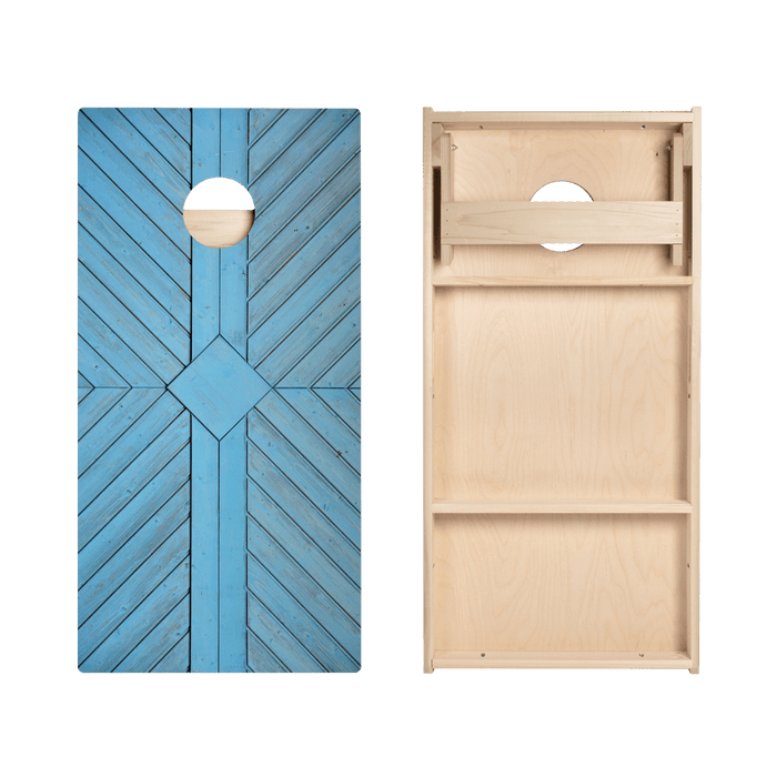 Blue Panel Wood Star Cornhole Boards - ACA - 000376 | American Cornhole Association