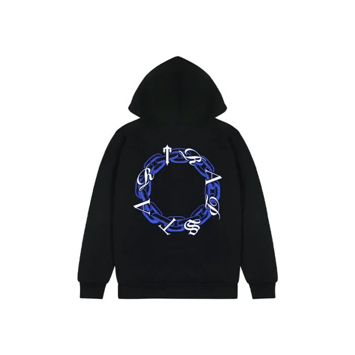 Bluza Trapstar Chain Script Hoodie - Black/Ice TRAPSTAR Bluzy