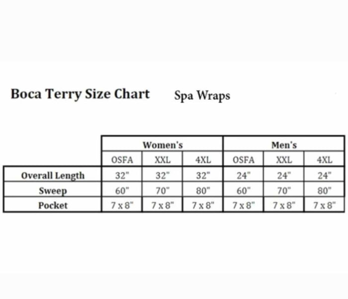 Boca Terry Microfiber Wrap with Snaps