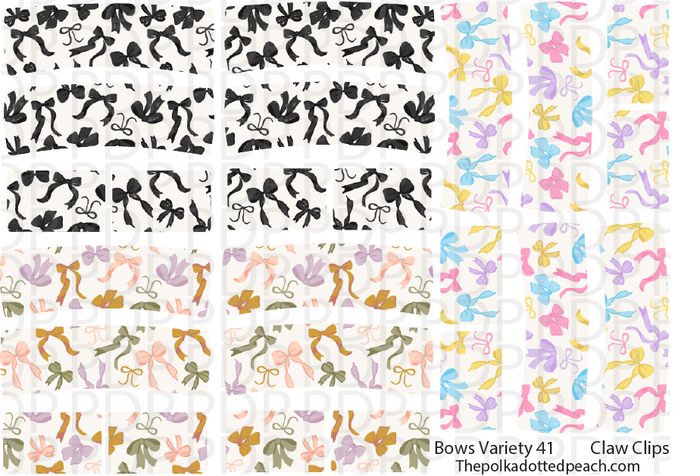 Bows Variety 41 Claw Clip