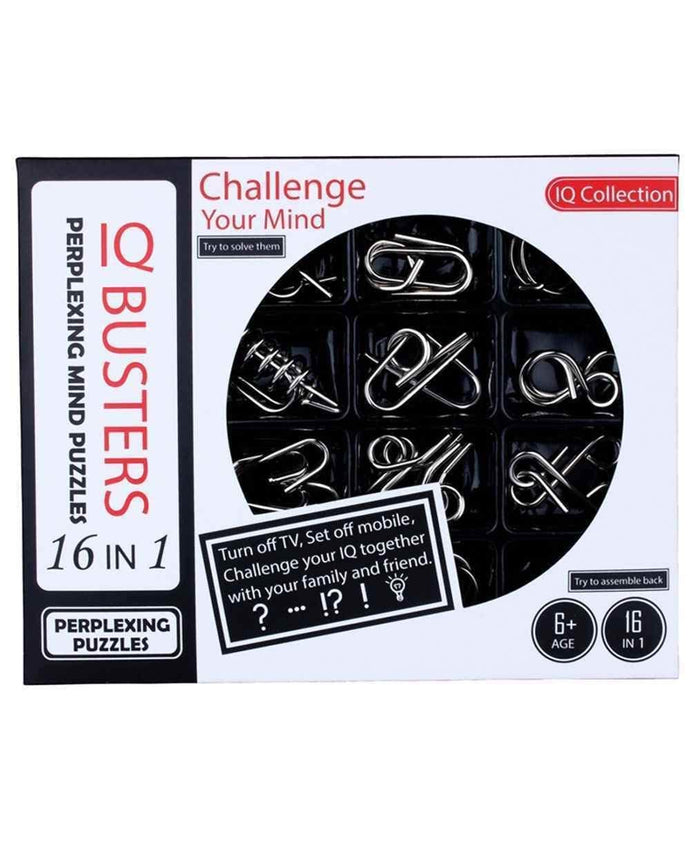 Brain Teaser  IQ Test Metal  Puzzle Toy ( 16 in 1)