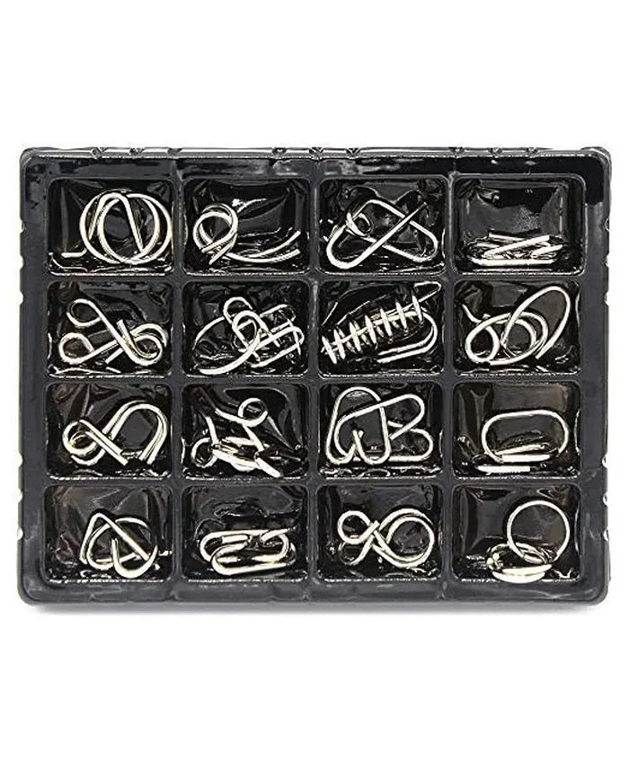Brain Teaser  IQ Test Metal  Puzzle Toy ( 16 in 1)